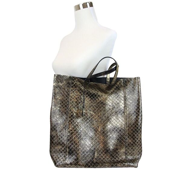 Bottega Veneta Women's Gold / Black Leather Intrecciomirage Tote Bag - Picture 2 of 7